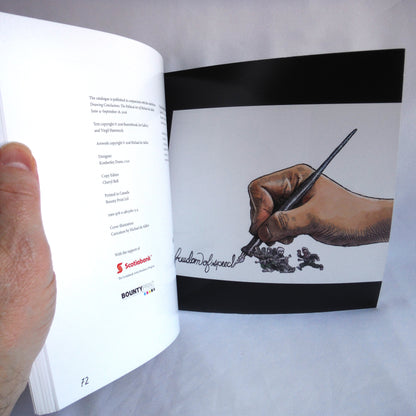 DRAWING CONCLUSIONS, The Political Art of Michael de Adder, by Virgil Hammock, Exhibit at The Beaverbrook Art Gallery  4 June - 18 September 2016 (2016 1st Ed.)