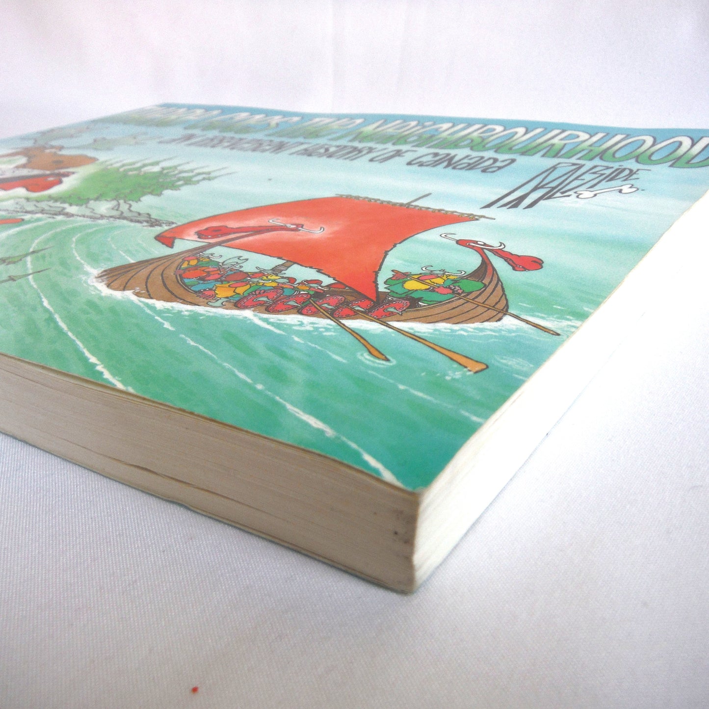 THERE GOES THE NEIGHBOURHOOD, An Irreverent History of Canada, Political Cartoons by Adrian Raeside (1992 1st Ed.)