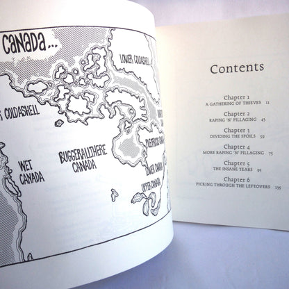 THERE GOES THE NEIGHBOURHOOD, An Irreverent History of Canada, Political Cartoons by Adrian Raeside (1992 1st Ed.)