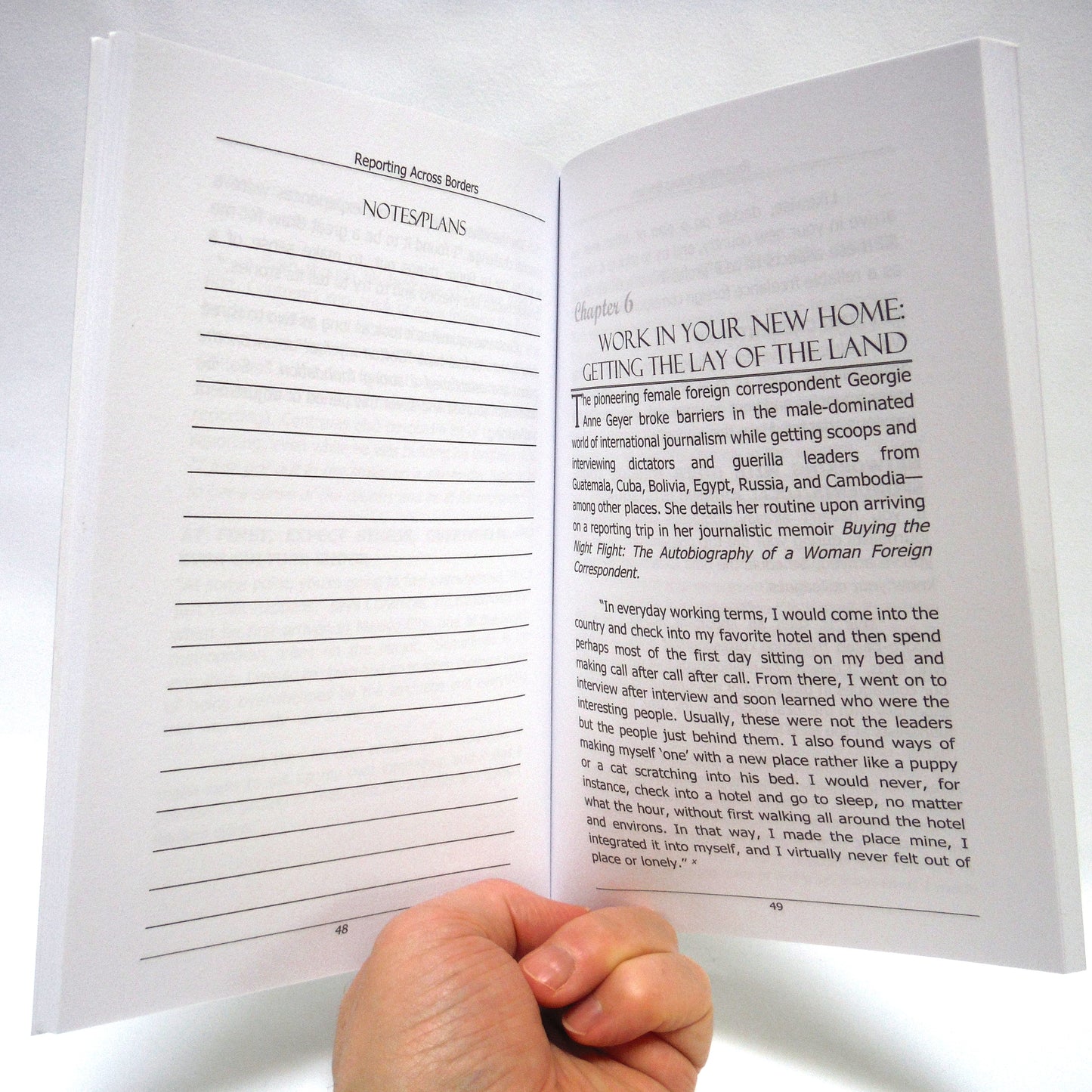 REPORTING ACROSS BORDERS, A Short Guide to Becoming a Foreign Correspondent, by Maria E. Martin (1st Ed. SIGNED)