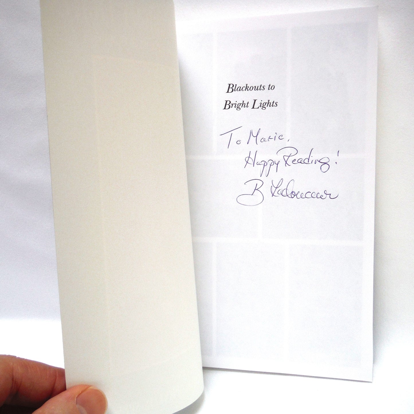 BLACKOUTS TO BRIGHT LIGHTS, Canadian War Bride Stories, Edited by Barbara Ladouceur and Phyllis Spence (1st Ed. SIGNED)