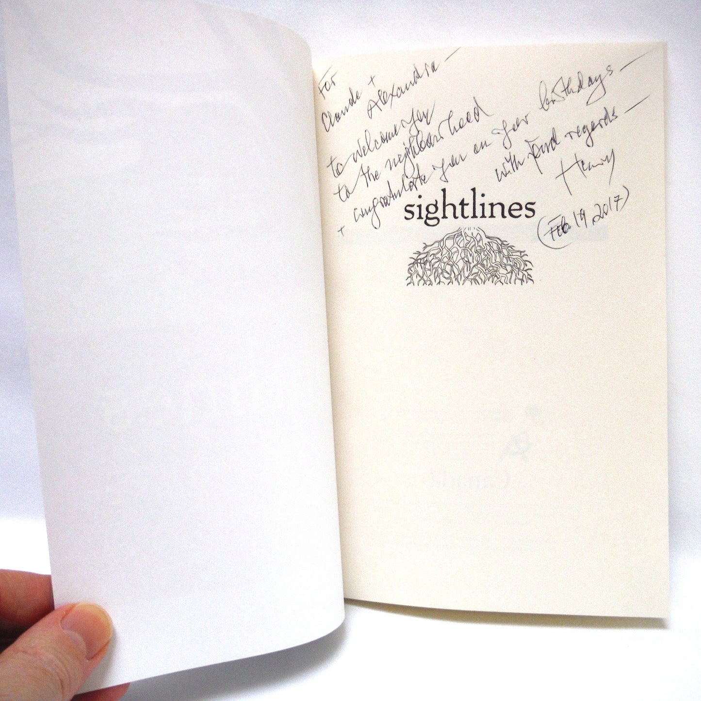 SIGHTLINES, Poetry by Henry Beissel (1st Ed. SIGNED)