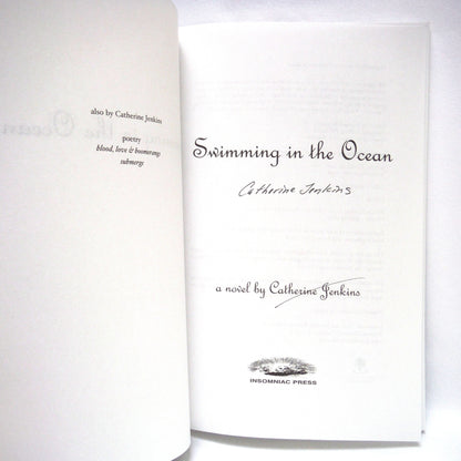 SWIMMING IN THE OCEAN, A Novel by Catherine Jenkins (1st Ed. SIGNED)