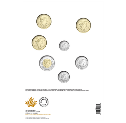 2020 Canadian Commemorative 7-Coin Collector Keepsake: '75th Anniversary of the Signing of the United Nations Charter'