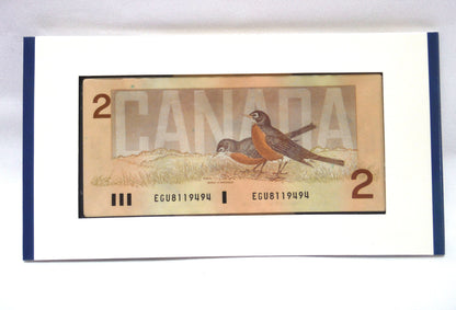 1996 CANADA'S NEW $2 Uncirculated Coin and Bank Note Collector Set