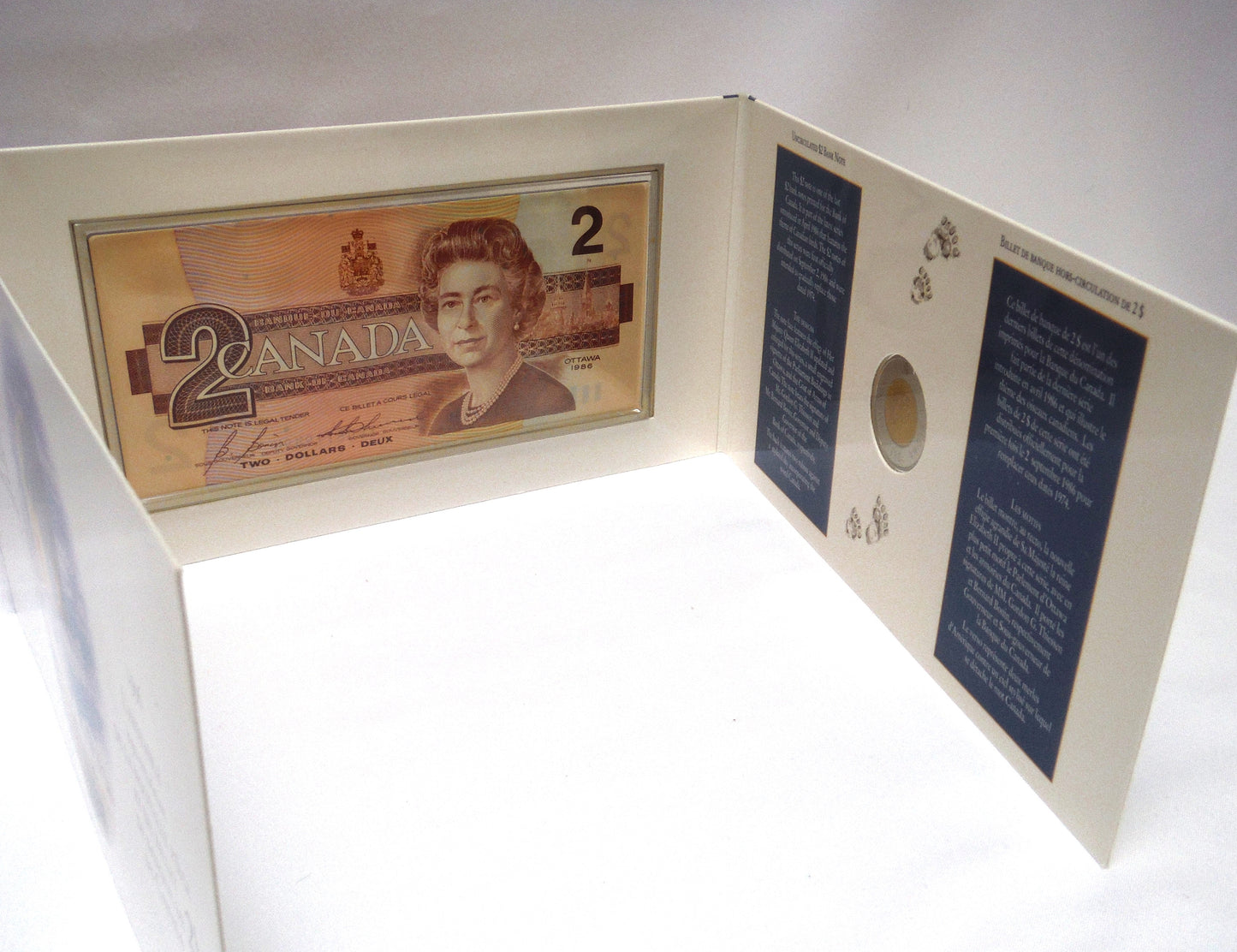 1996 CANADA'S NEW $2 Uncirculated Coin and Bank Note Collector Set