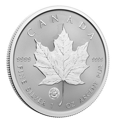 2024 Royal Canadian Mint $5 Pure Silver Coin 1 oz. 99.99% - Treasured Silver Maple Leaf First Strikes: DRAGON PRIVY MARK