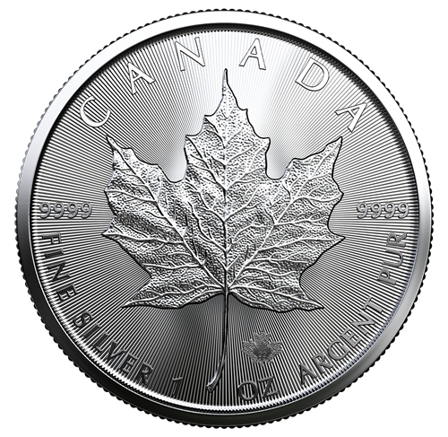 2022 Royal Canadian Mint $5 Pure Silver Coin 1 oz. 99.99% - TREASURED SILVER MAPLE LEAF COIN: Happy Birthday! Joyeux Anniversaire!
