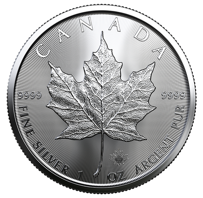 2022 Royal Canadian Mint $5 Pure Silver Coin 1 oz. 99.99% - TREASURED SILVER MAPLE LEAF COIN: Happy Birthday! Joyeux Anniversaire!