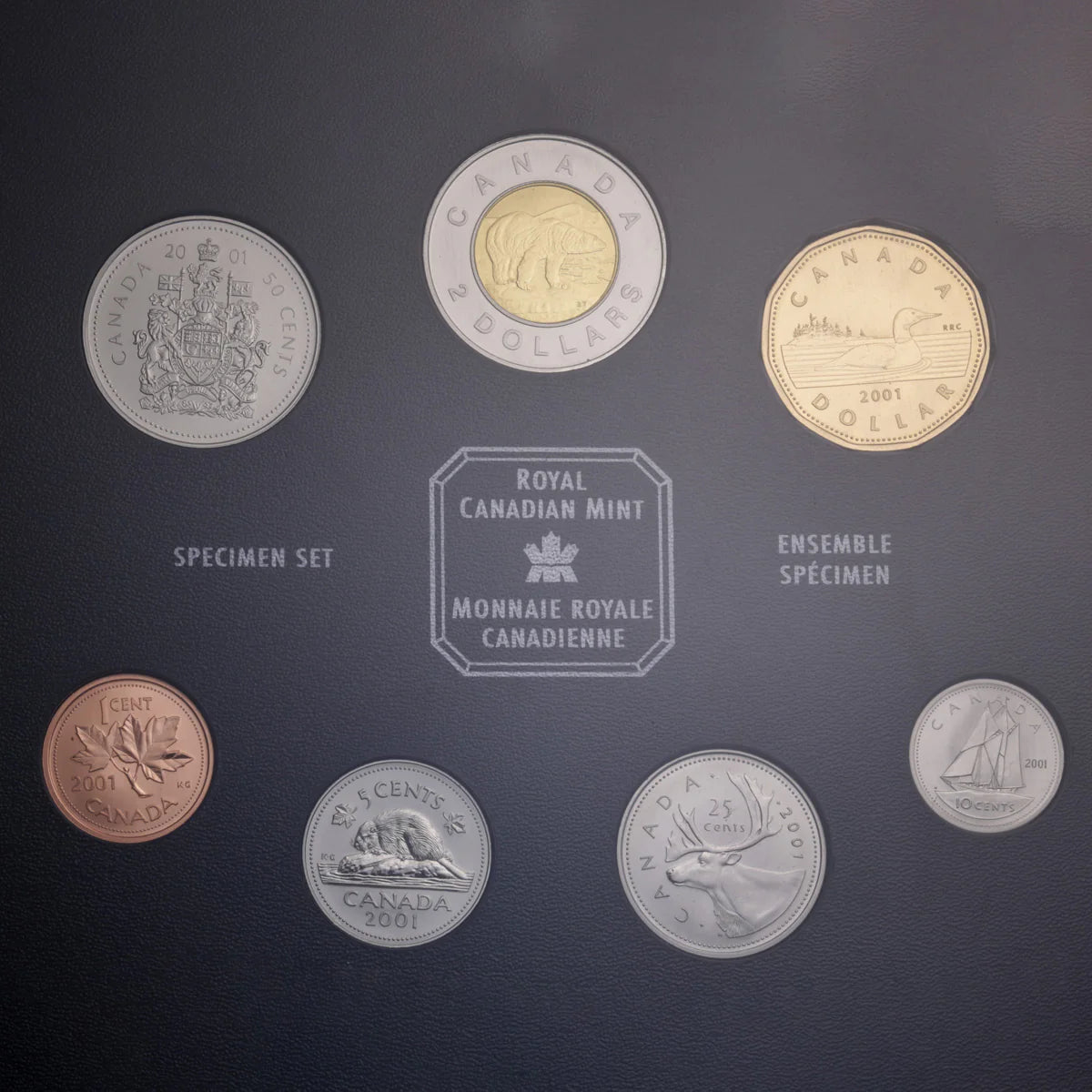 2001 Canada Royal Canadian Mint 7-Coin Specimen Set