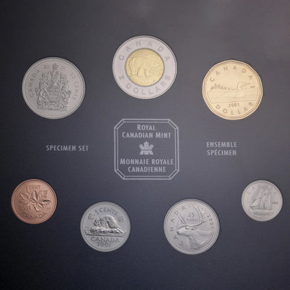 2001 Canada Royal Canadian Mint 7-Coin Specimen Set