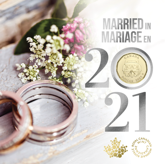 MARRIED IN 2021! Royal Canadian Mint Greeting Card & 5-Coin Gift Set