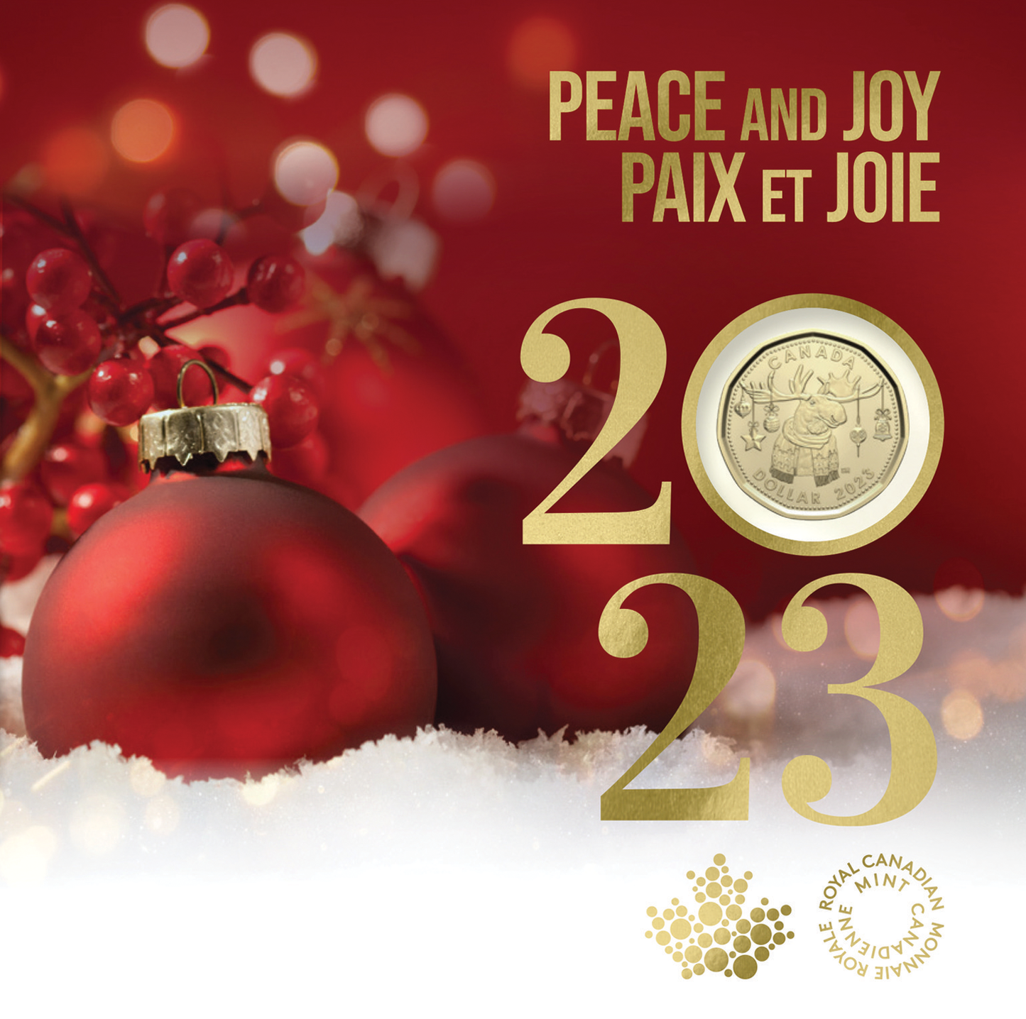 2023 PEACE & JOY - PAIX ET JOIE: Royal Canadian Mint 5-Coin Holiday Gift Set