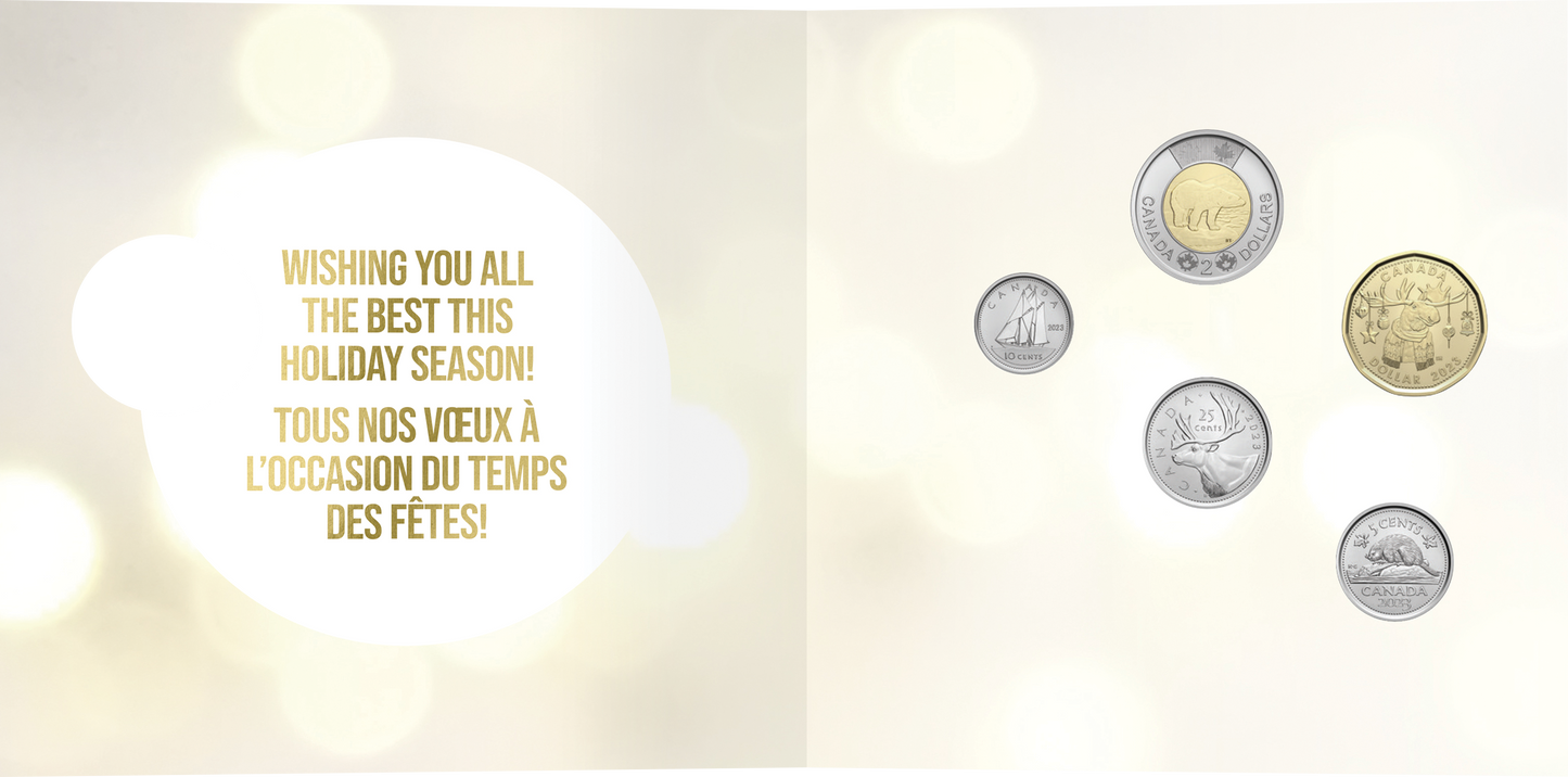 2023 PEACE & JOY - PAIX ET JOIE: Royal Canadian Mint 5-Coin Holiday Gift Set