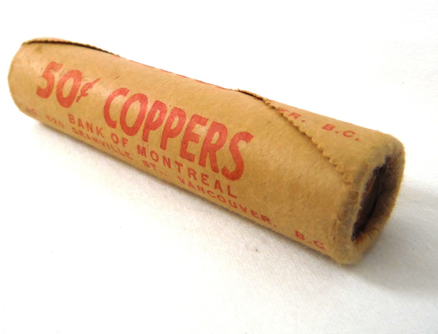 1967 Canadian Centennial 1-Cent Rock Dove Pennies in FULL ROLL Original Brand New Uncirculated Condition