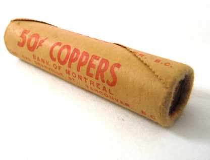 1967 Canadian Centennial 1-Cent Rock Dove Pennies in FULL ROLL Original Brand New Uncirculated Condition