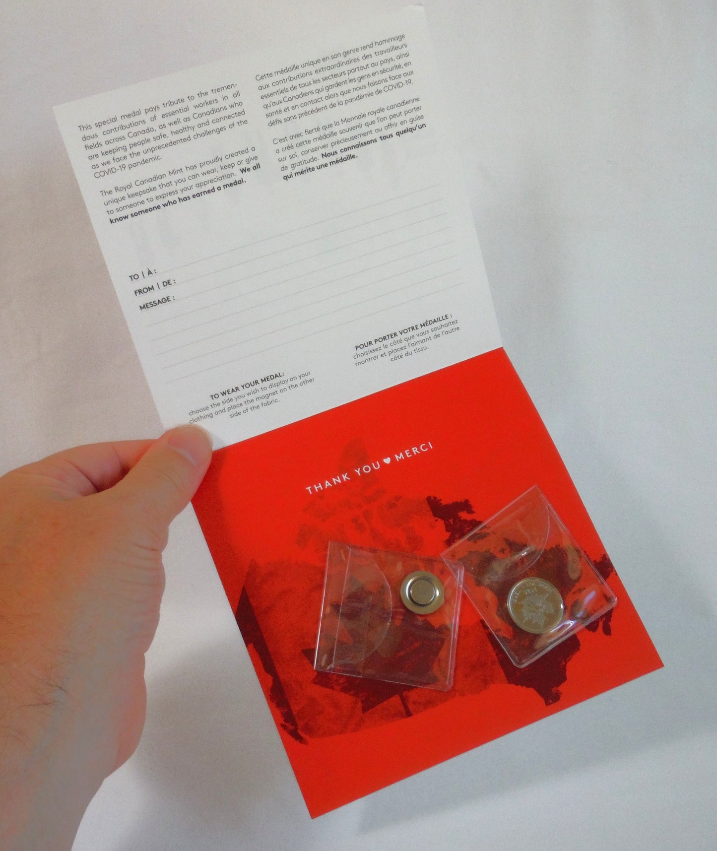 2020  Recognition Medal and Magnet Gift Set, Made in Canada by The Royal Canadian Mint