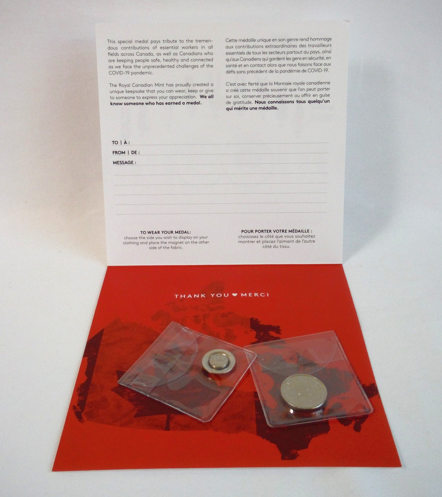 2020  Recognition Medal and Magnet Gift Set, Made in Canada by The Royal Canadian Mint