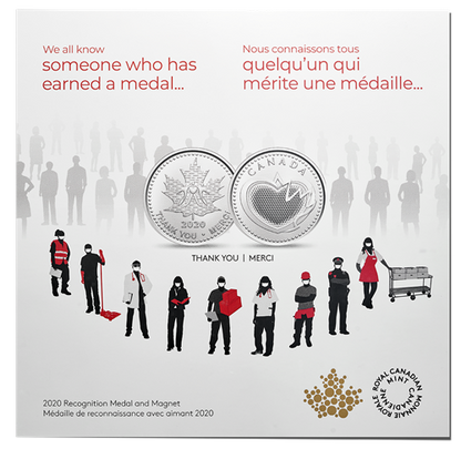 2020  Recognition Medal and Magnet Gift Set, Made in Canada by The Royal Canadian Mint