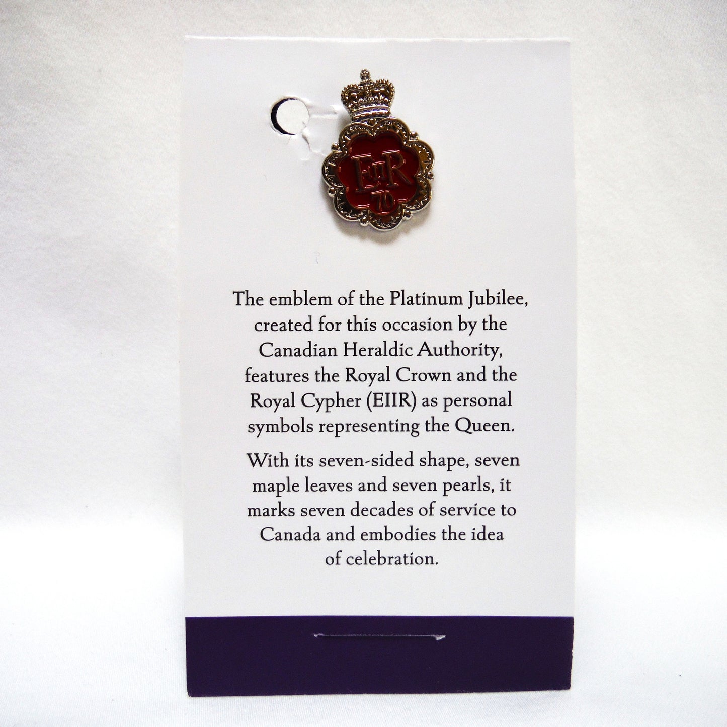 2022 LAPEL PIN of HER MAJESTY QUEEN ELIZABETH II, Platinum Jubilee Celebration as The Longest Reigning Sovereign!