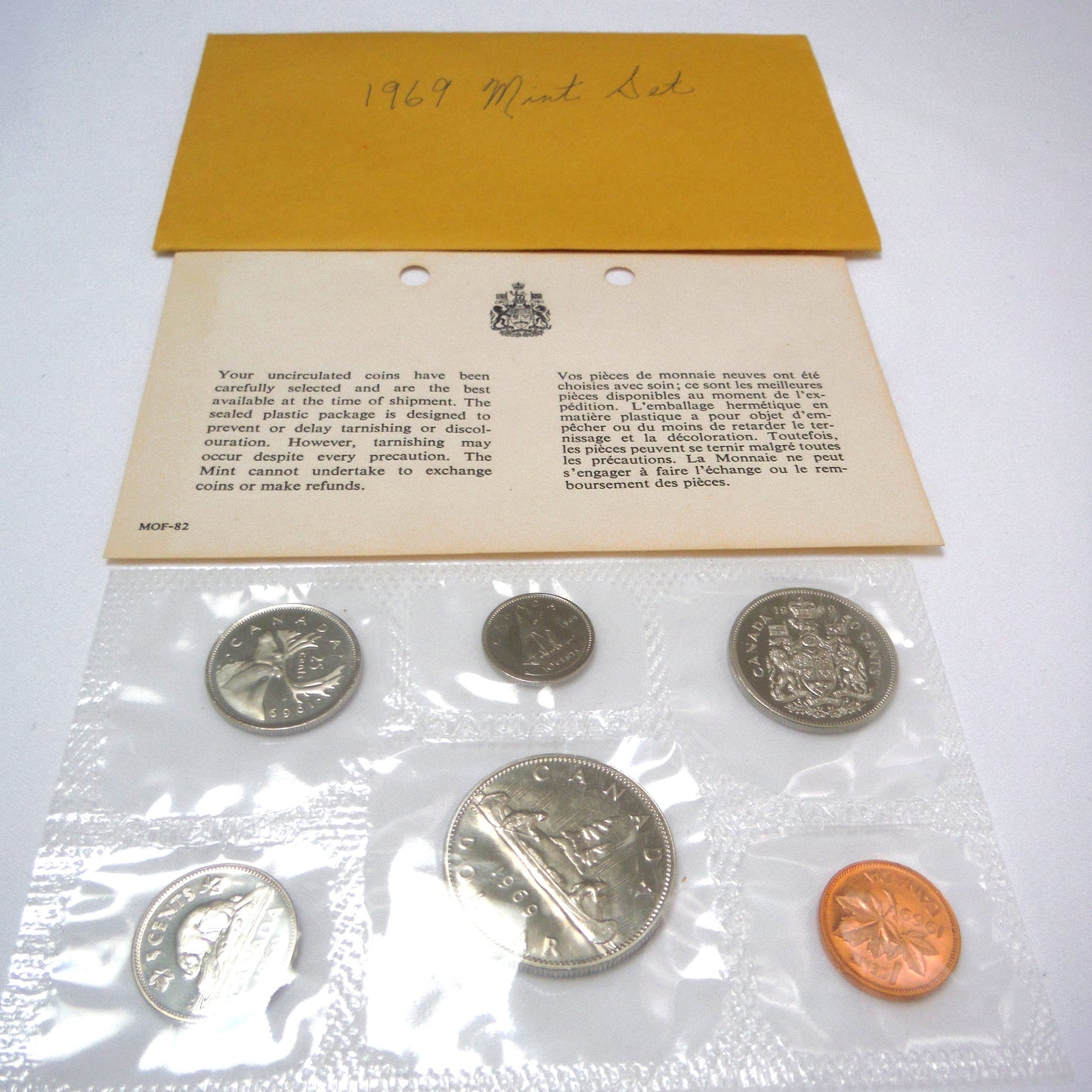 1969 Canadian 6-Coin Proof-Like Brilliant Uncirculated Coin Collector Set