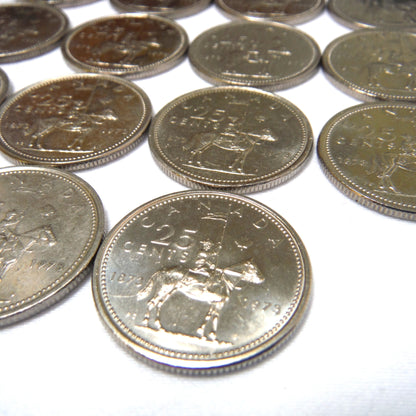1973 Canadian 25-Cent RCMP Mounted Police Centennial Quarter Coin (Brilliant Circulated)