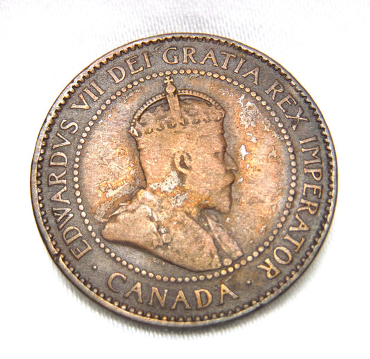 1906 CANADIAN LARGE BRONZE PENNY, Featuring King Edward VII