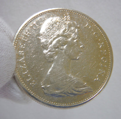 1965 CANADIAN SILVER $1 DOLLAR COIN: 80% Pure Silver, in Clear Hinged Display Box