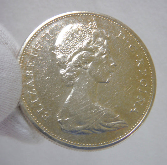 1965 CANADIAN SILVER $1 DOLLAR COIN: 80% Pure Silver, in Clear Hinged Display Box