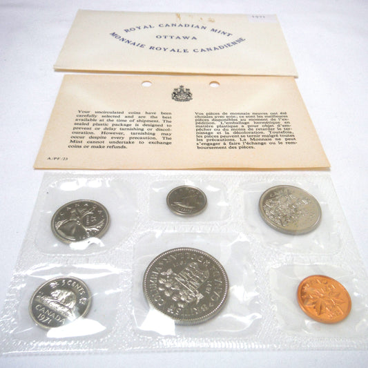 1971 Canadian 6-Coin Proof-Like Brilliant Uncirculated Coin Collector Set