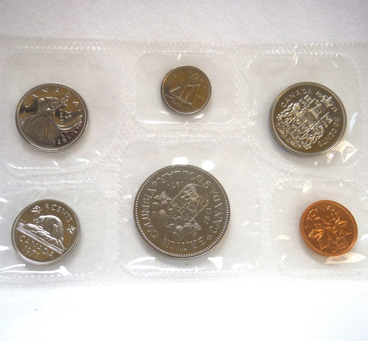 1971 Canadian 6-Coin Proof-Like Brilliant Uncirculated Coin Collector Set