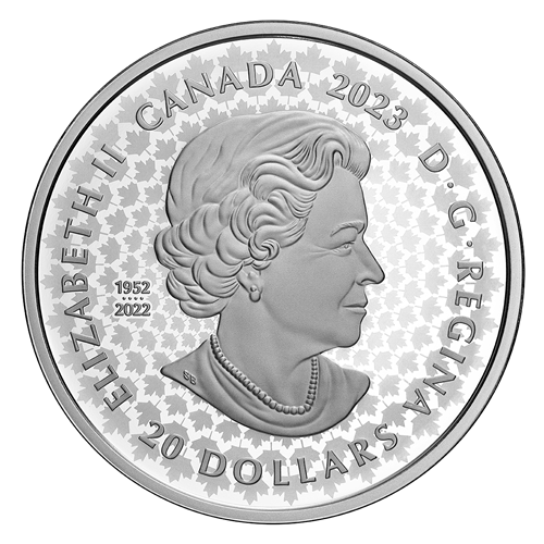 2023 Canadian $20 Pure Fine 1 oz Silver 99.99% Ultra High Relief Coin: GREAT HUNTERS GRIZZLY BEAR
