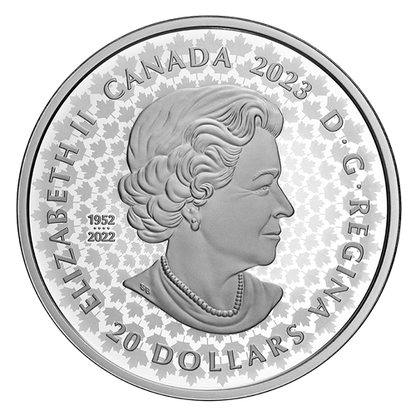 2023 Canadian $20 Pure Fine 1 oz Silver 99.99% Ultra High Relief Coin: GREAT HUNTERS GRIZZLY BEAR