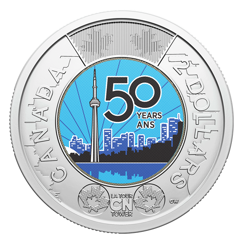 2026 Canadian 50th Anniversary of the CN TOWER Commemorative Collector Keepsake Card, Featuring DOUBLE TOONIES!