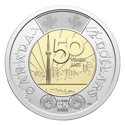 2026 Canadian 50th Anniversary of the CN TOWER Commemorative Collector Keepsake Card, Featuring DOUBLE TOONIES!