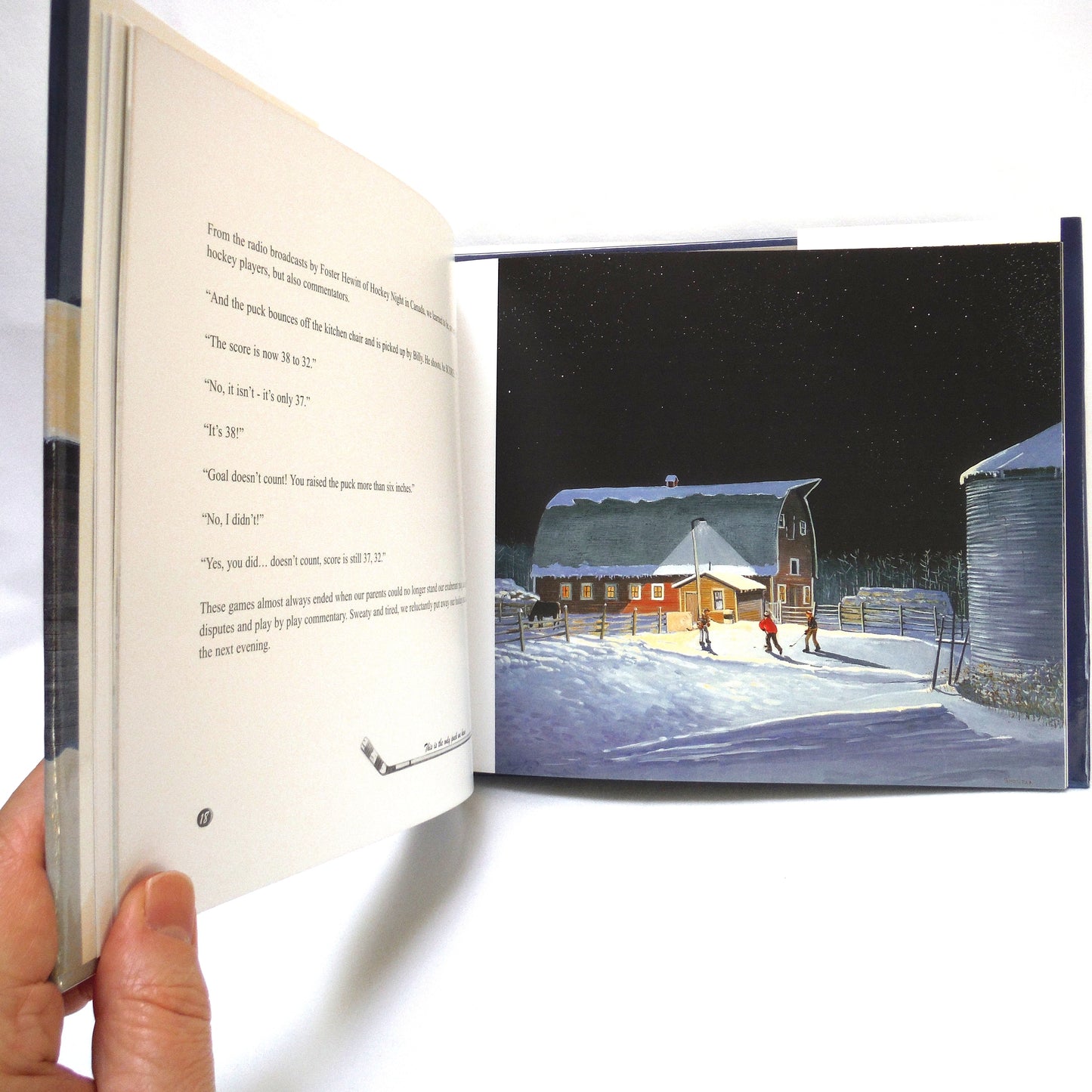 HOCKEY UNDER WINTER SKIES, Paintings and Text by Peter Shostak (2000 1st Ed.)