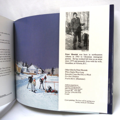 HOCKEY UNDER WINTER SKIES, Paintings and Text by Peter Shostak (2000 1st Ed.)
