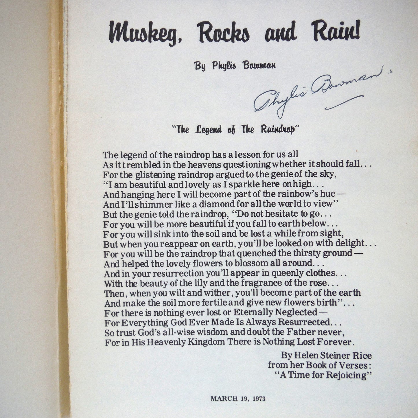 PRINCE RUPERT-THE CITY OF MUSKEG, ROCKS AND RAIN, by Phylis Bowman (1st Ed. SIGNED)