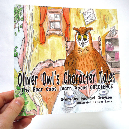 OLIVER OWL'S CHARACTER TALES, The Bear Cubs Learn About Obedience, Young Reader Story by Michael Greyson (1st Ed. SIGNED)