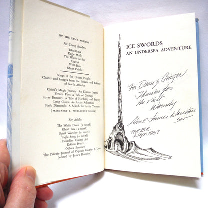 ICE SWORDS, AN UNDERSEA ADVENTURE, by James Houston (1st Ed. SIGNED)