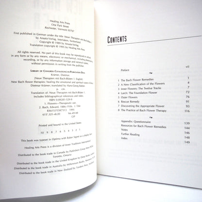 NEW BACH FLOWER THERAPIES, Healing the Emotional and Spiritual Causes of illness, by Dietmar Krämer (1995 1st Ed.)