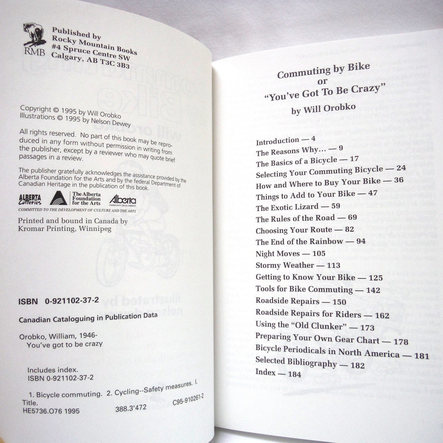 COMMUTING BY BIKE, by Will Orobko (1995 1st Ed.)