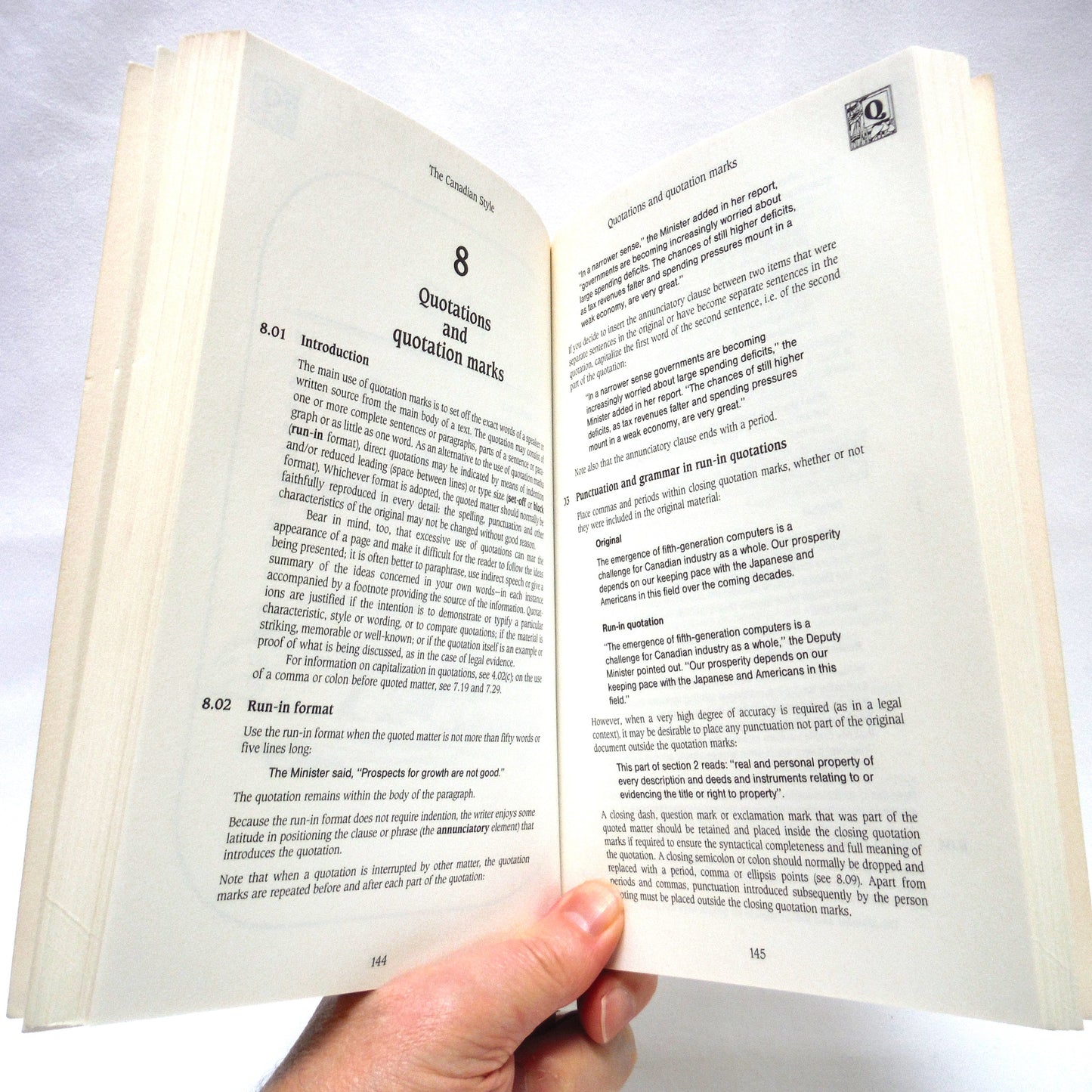 THE CANADIAN STYLE, A Guide to Writing and Editing, by The Department of the Secretary of State of Canada (1989 1st Ed.)