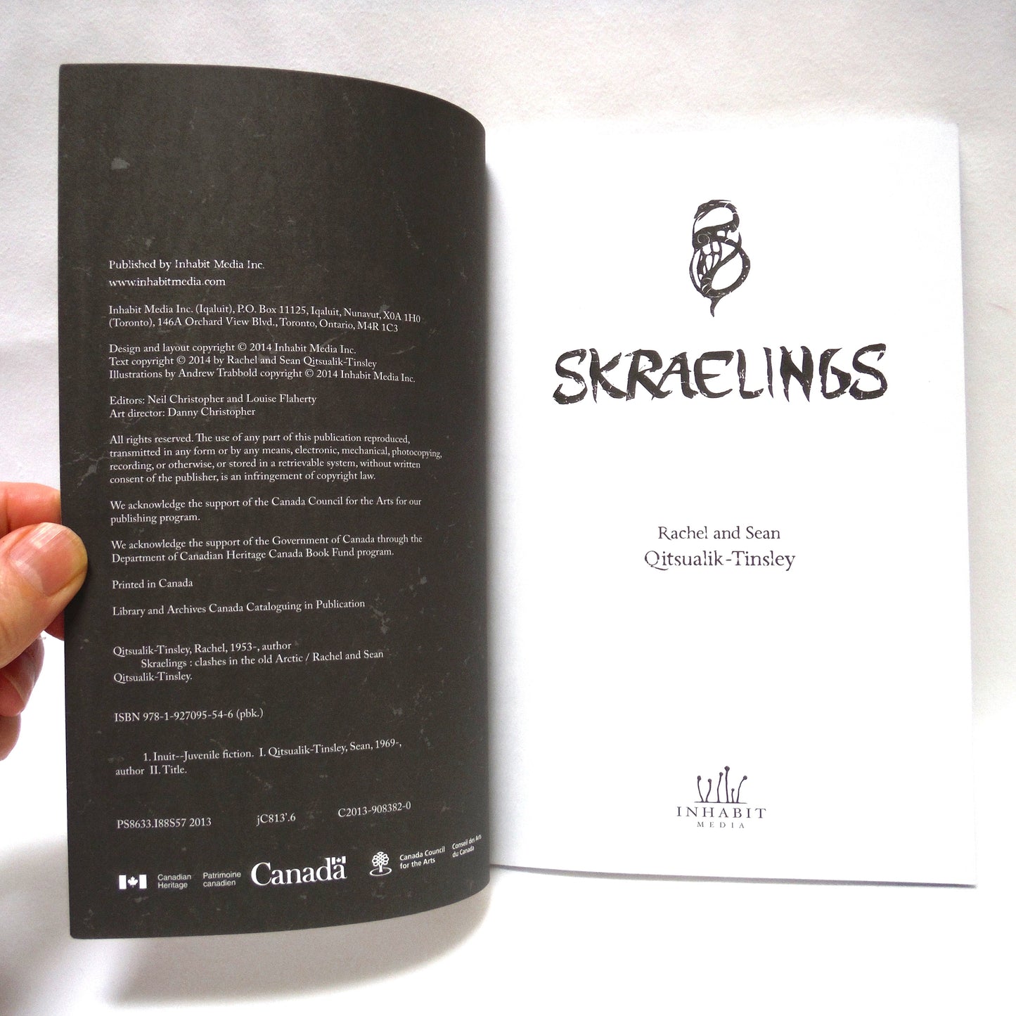 SKRAELINGS, Arctic Moon Magick Book 1, A Young Reader Adventure by Rachel and Sean Qitsualik-Tinsley (2014 1st Ed.)