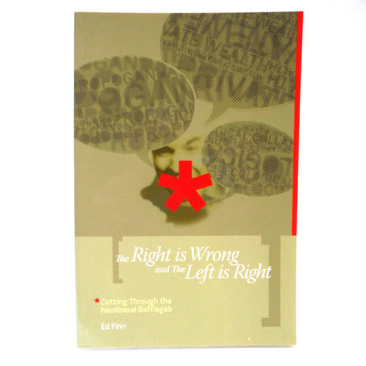 THE RIGHT IS WRONG AND THE LEFT IS RIGHT, Cutting Through the Neoliberal Bafflegab, by Ed Finn (2007 1st Ed.)