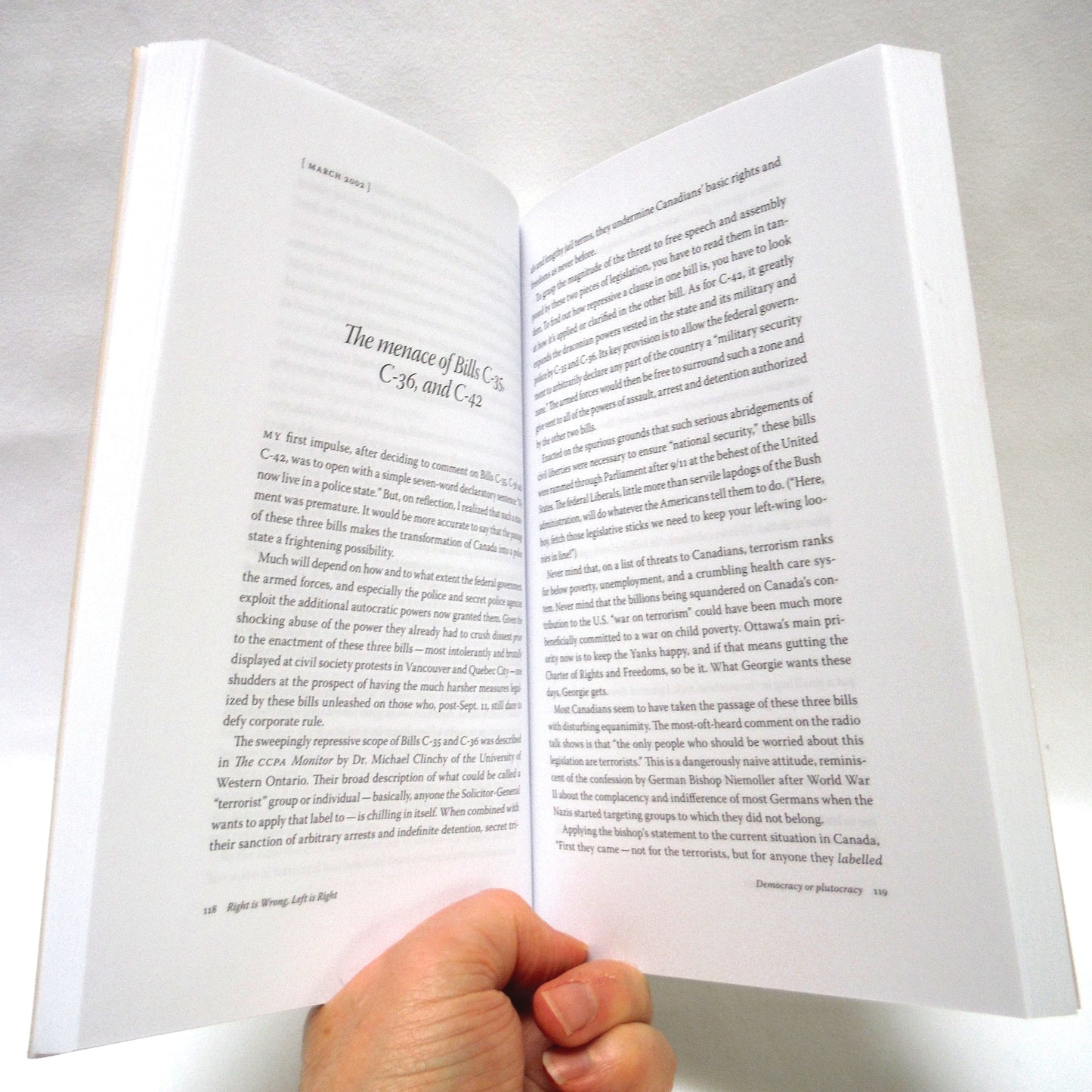 THE RIGHT IS WRONG AND THE LEFT IS RIGHT, Cutting Through the Neoliberal Bafflegab, by Ed Finn (2007 1st Ed.)