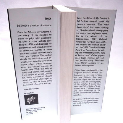 FROM THE ASHES OF MY DREAMS, by Ed Smith (2001 1st Ed.)