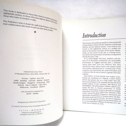 FORTRESS OF LOUISBOURG, A Photographic History by John Fortier and Owen Fitzgerald (1979 1st Ed.)