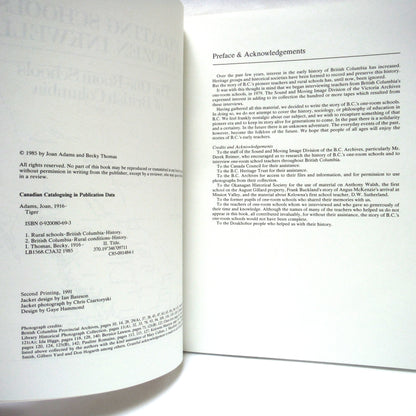 FLOATING SCHOOLS and FROZEN INKWELLS, The One-Room Schools of British Columbia, by Joan Adams and Becky Thomas (1991 1st Ed.)