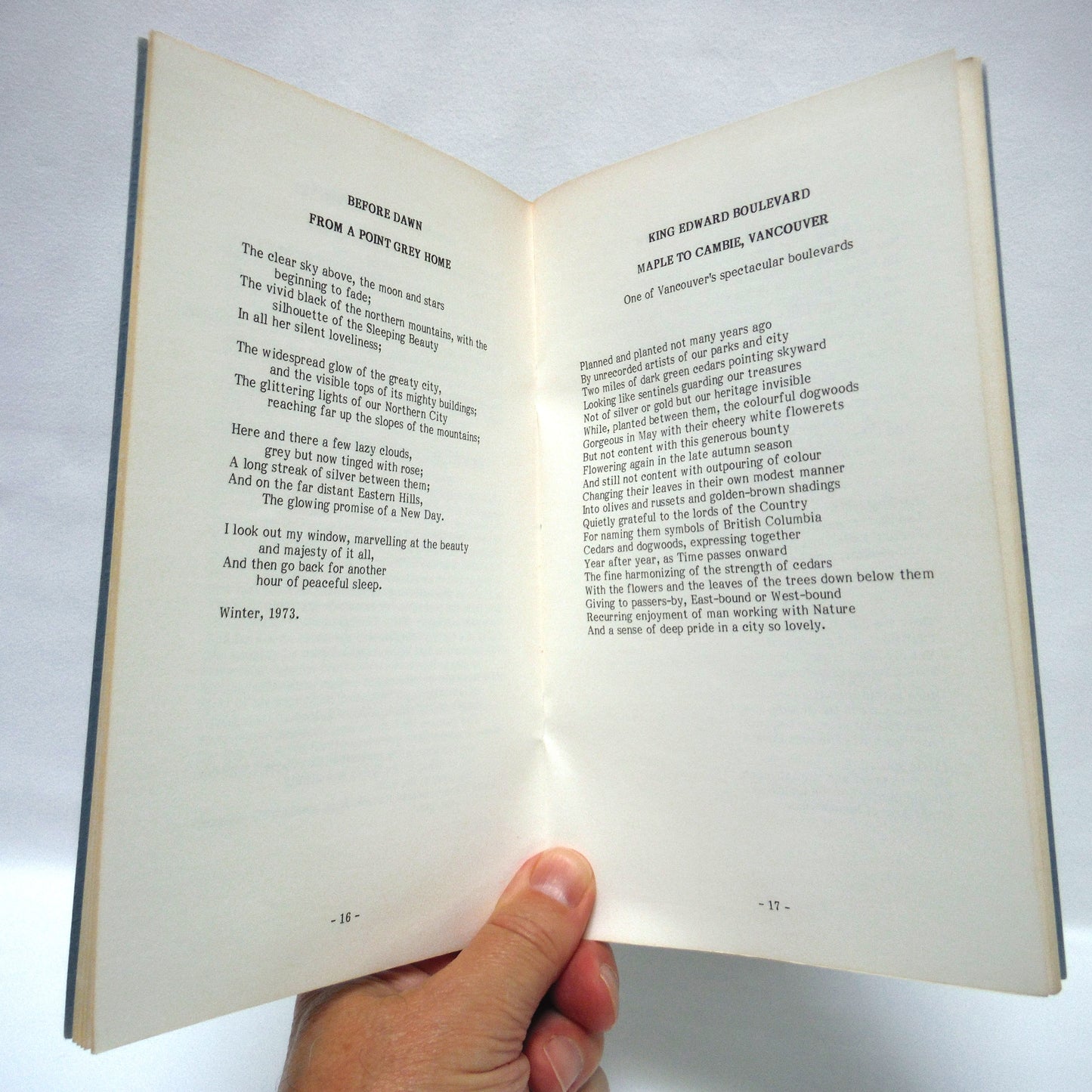 POETIC REFLECTIONS AND OTHER WRITINGS, By Dr. William Griffiths Black (1978 1st Ed.)